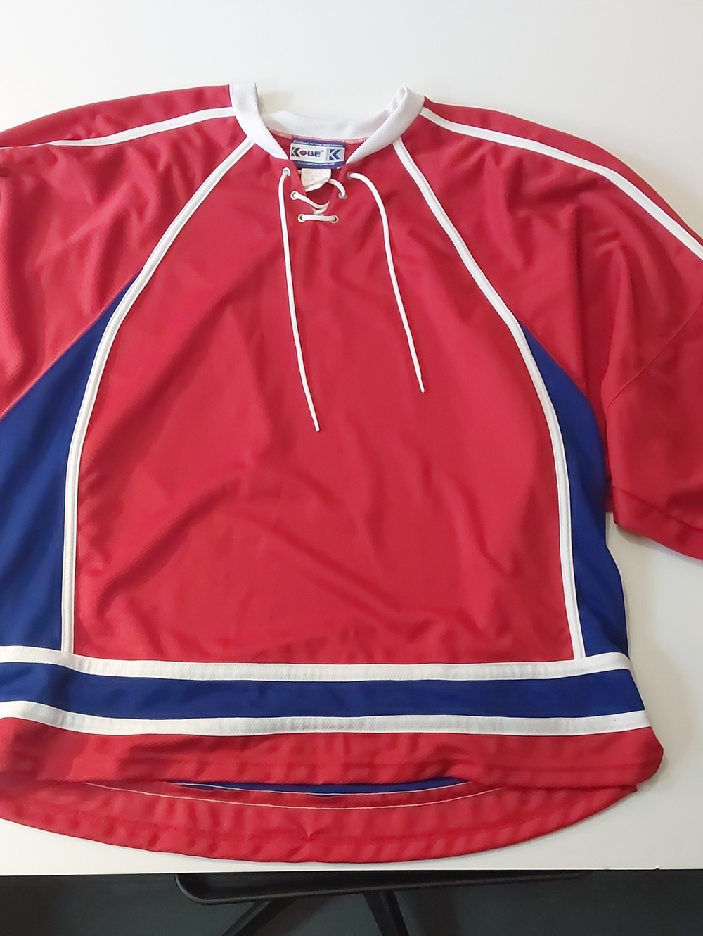 Kobe Sportswear Hockey Jersey Goalie Cut Blank XXXL Red Blue Montreal Canadiens